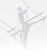 A graphic of a workman working on a telephone pole.
